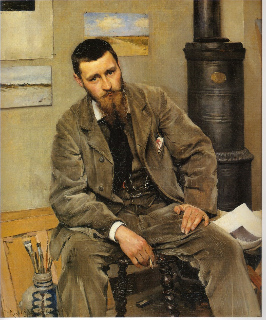 Portrait of the Painter Nils Kreuger by Richard Bergh,A3(16x12")Poster