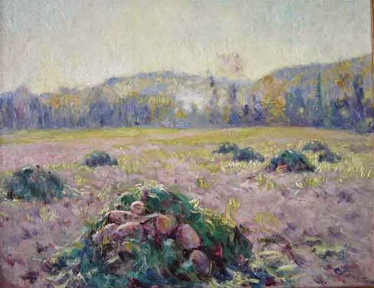 The Beet Field, vintage artwork by Dawson Dawson-Watson, 12x8" (A4) Poster