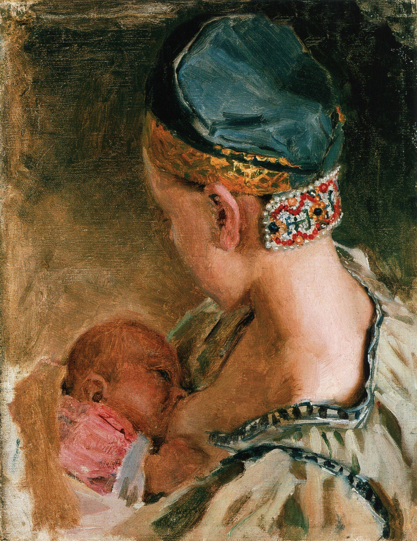 Karelian Mother, vintage artwork by Akseli Gallen-Kallela, 12x8" (A4) Poster
