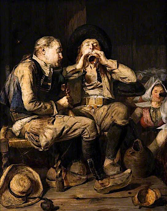 Brittany Minstrels, vintage artwork by John Pettie, RA, 12x8" (A4) Poster