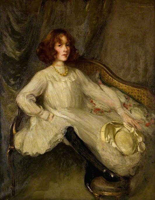 Helen Stirling Stuart of Castlemilk, vintage artwork by George Henry, R.A., R.S.A., R.S.W., 12x8" (A4) Poster