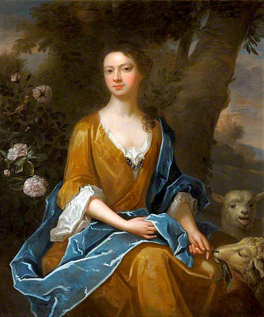 Mary Forester, Lady Downing, vintage artwork by Michael Dahl, 12x8" (A4) Poster