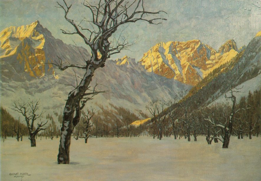 Marzmorgen im Karwendel by Ernst Heinrich Platz,A3(16x12")Poster