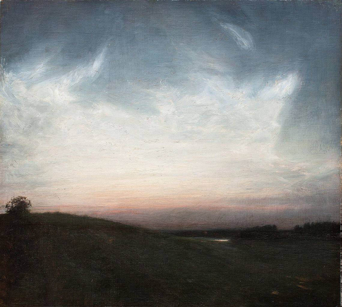 Summer Night by Julius Paulsen,A3(16x12")Poster