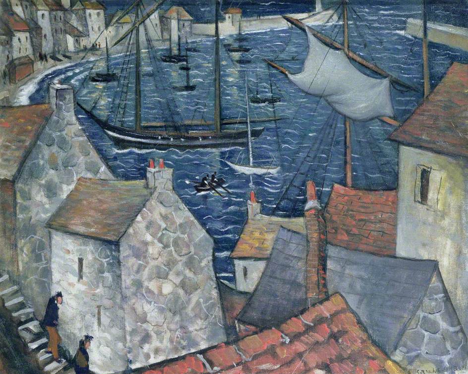 The Old Harbour, vintage artwork by Christopher Nevinson, 12x8" (A4) Poster