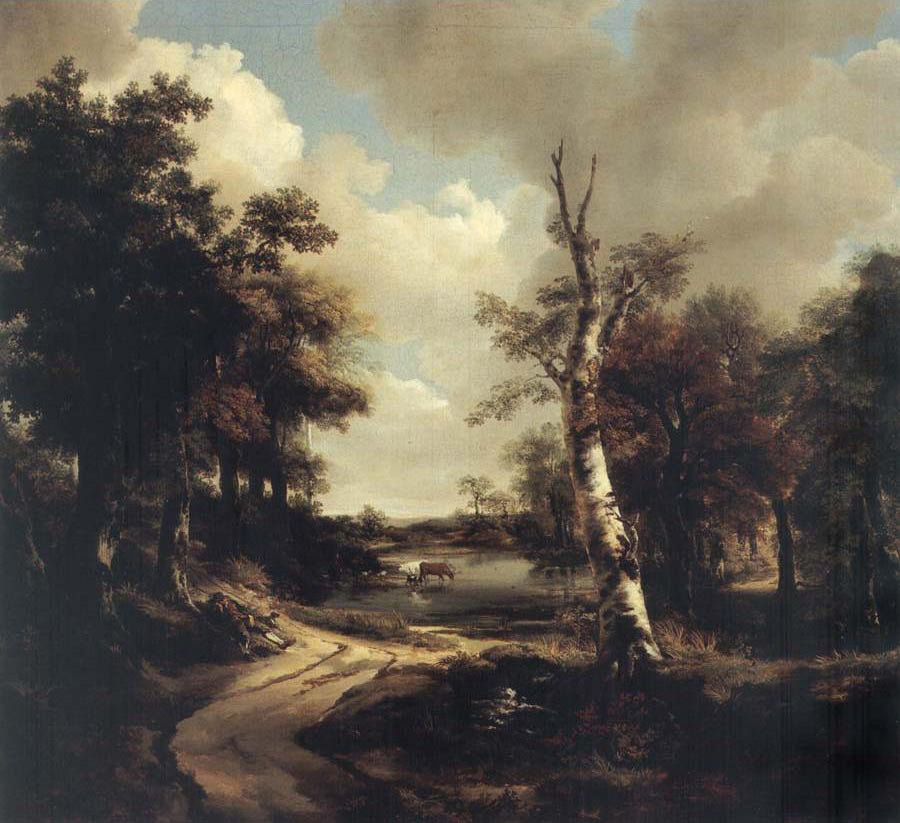 Drinkstone Park, vintage artwork by Thomas Gainsborough, 12x8" (A4) Poster