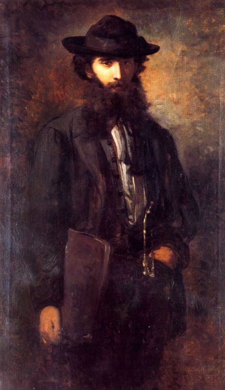 Painter Ramon Tusquets, vintage artwork by Ramon Marti Alsina, 12x8" (A4) Poster