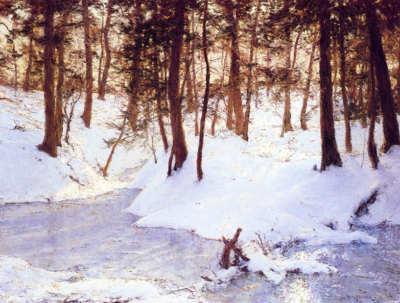 Ice in the Glen, vintage artwork by Walter Launt Palmer, 12x8" (A4) Poster