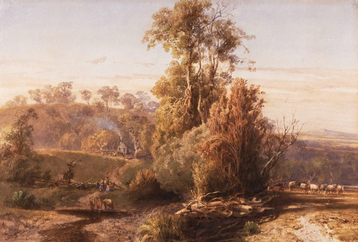 A Summer Evening in the Pentland Hills, vintage artwork by Louis Buvelot, A3 (16x12") Poster Print