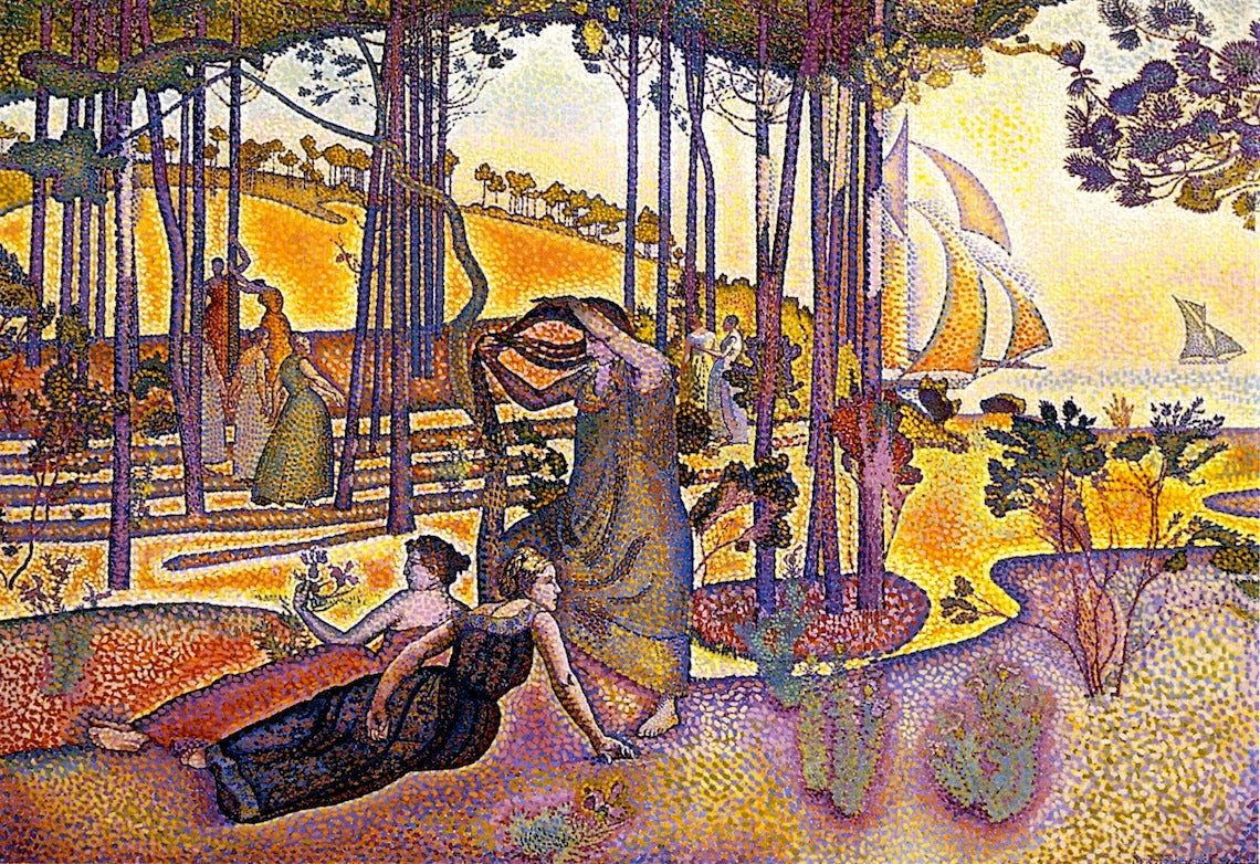 Evening Breeze, vintage artwork by Henri-Edmond Cross, 12x8" (A4) Poster