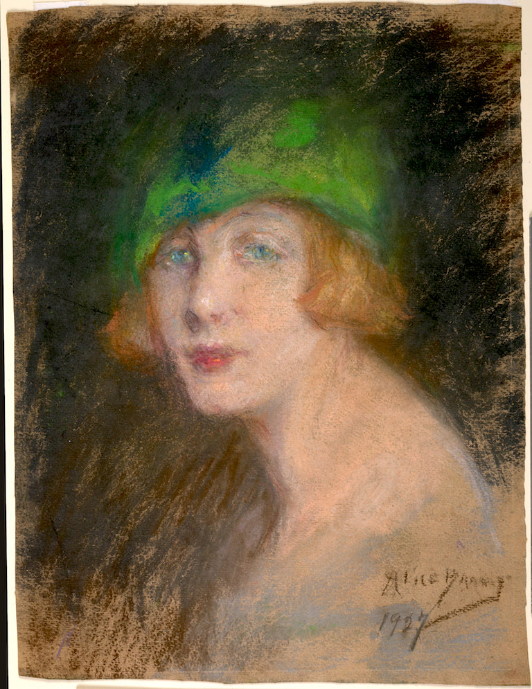 The Green Hat by Alice Pike Barney,A3(16x12")Poster