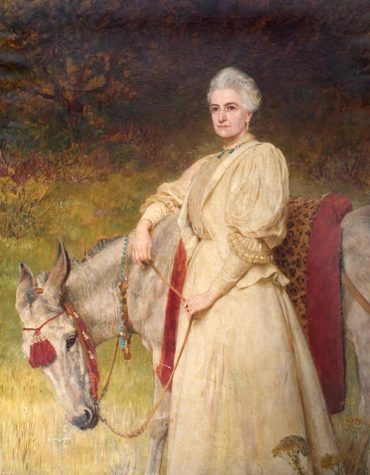 Lady Harriet Sarah Wantage, vintage artwork by Briton Riviere, 12x8" (A4) Poster