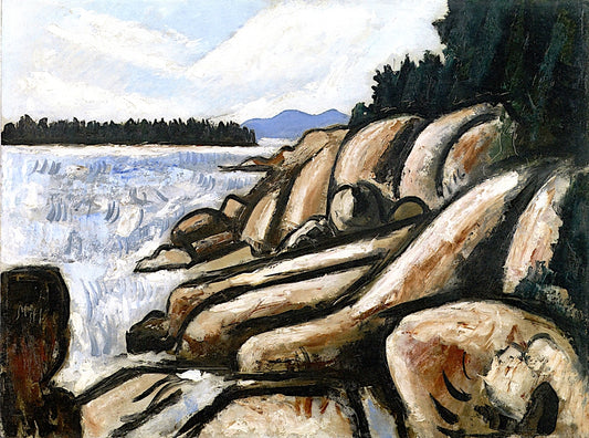 City Point, Vinalhaven, vintage artwork by Marsden Hartley, 12x8" (A4) Poster