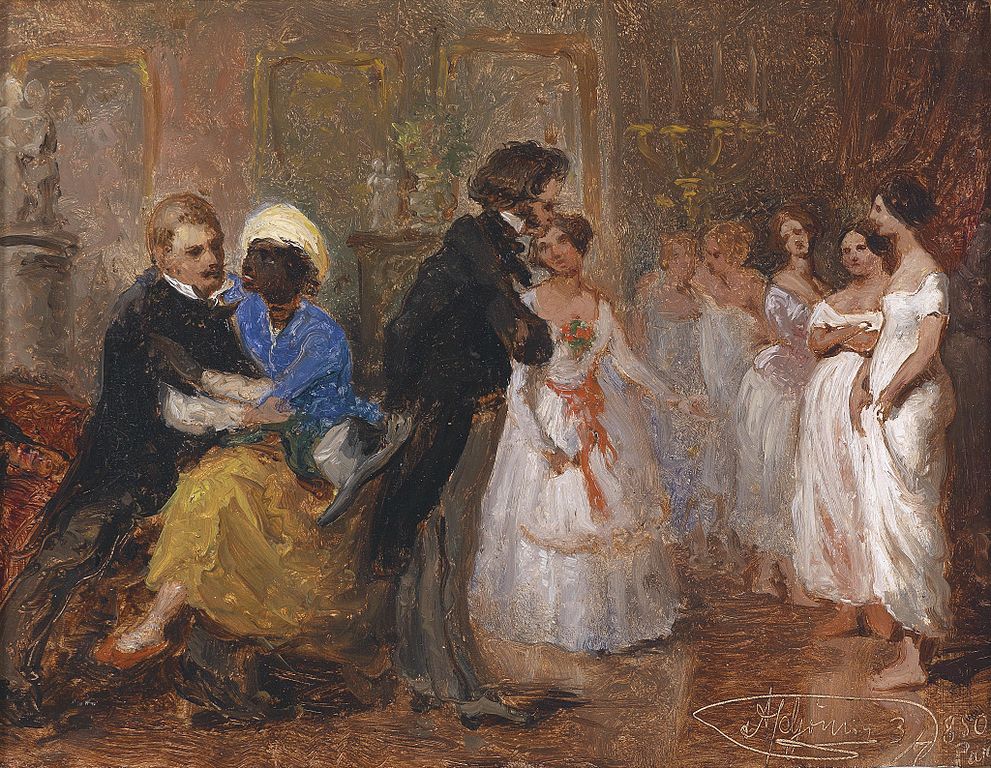 Elegant Company, vintage artwork by Friedrich Alois Schönn, 12x8" (A4) Poster