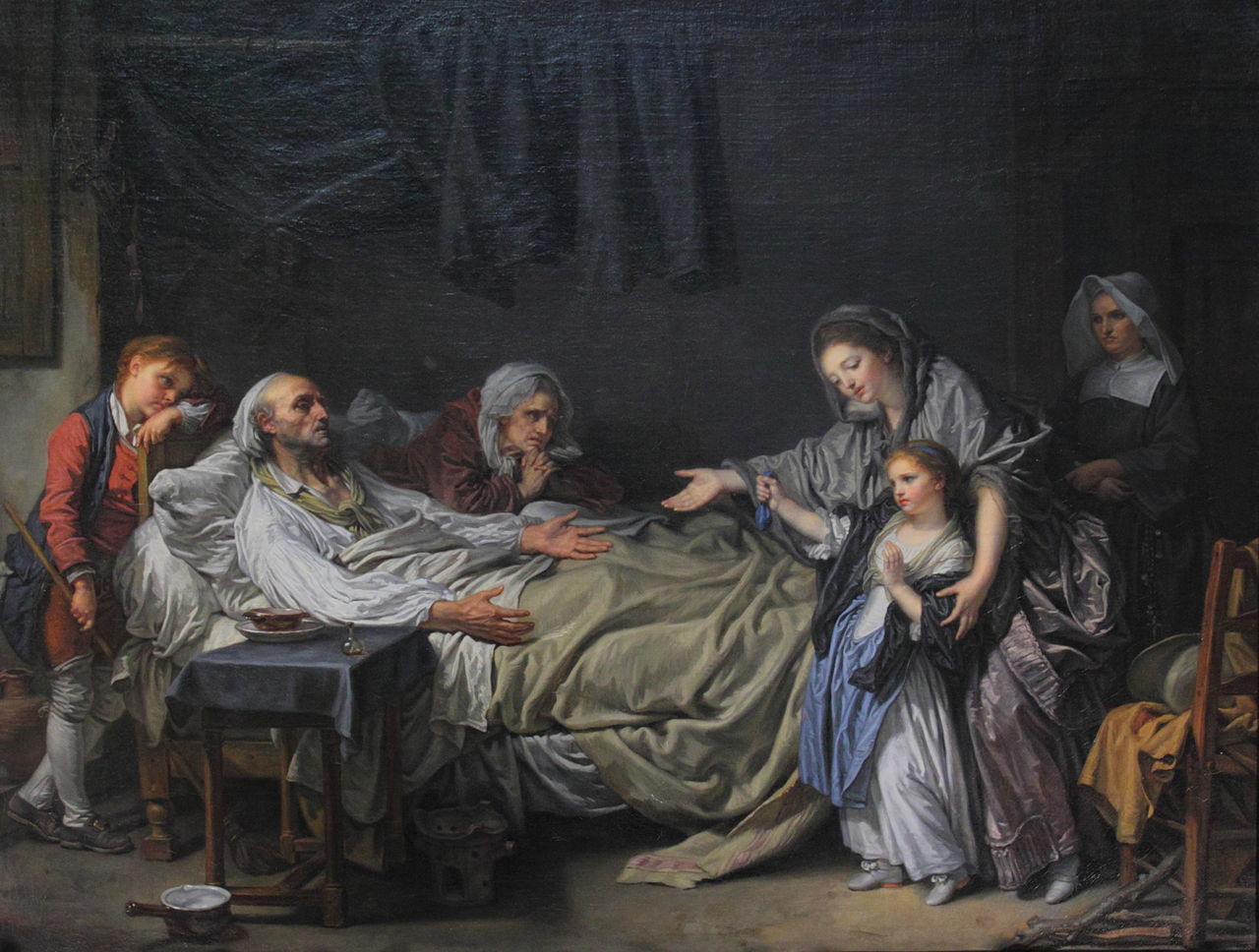 The Lady of Charity, vintage artwork by Jean-Baptiste Greuze, 12x8" (A4) Poster