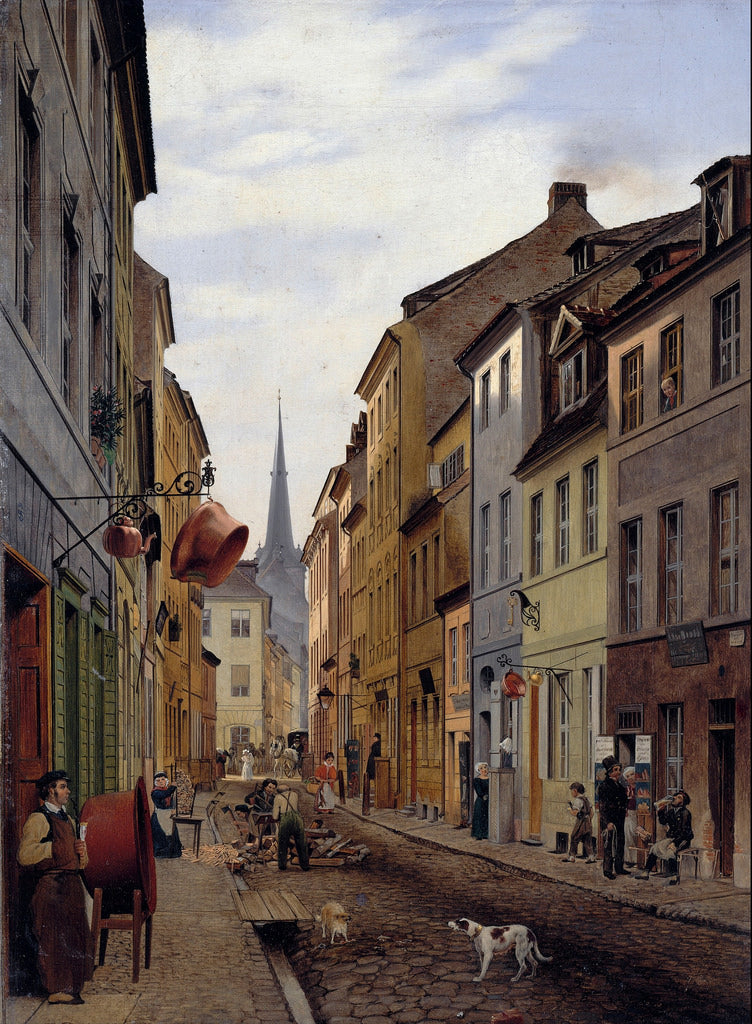 Parochialstrasse in Berlin, vintage artwork by Eduard Gaertner, A3 (16x12") Poster Print