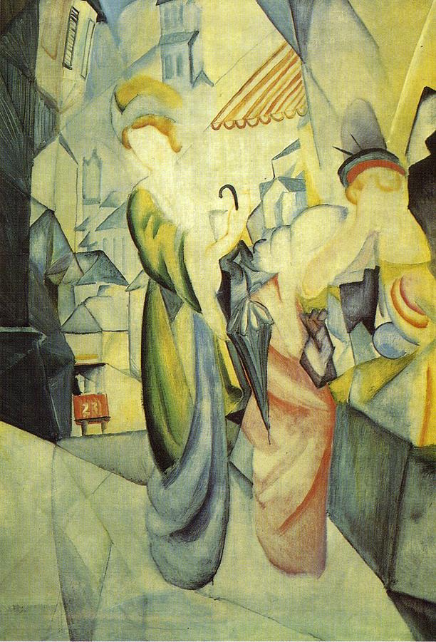 Bright Women in front of the Hat Shop by August Macke,16x12(A3) Poster