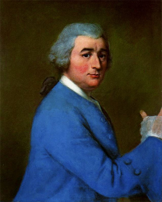 David Garrick in high overcoat, vintage artwork by Jean-Étienne Liotard, 12x8" (A4) Poster