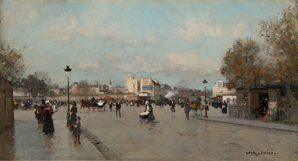 On the Boulevard Berthier, Paris, vintage artwork by Luigi Loir, 12x8" (A4) Poster