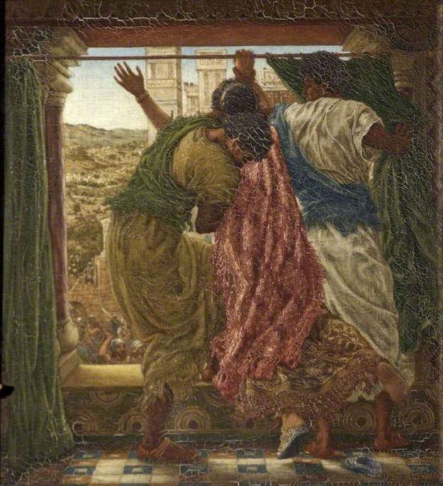 Jezebel Thrown to the Dogs, vintage artwork by Thomas Matthews Rooke, 12x8" (A4) Poster