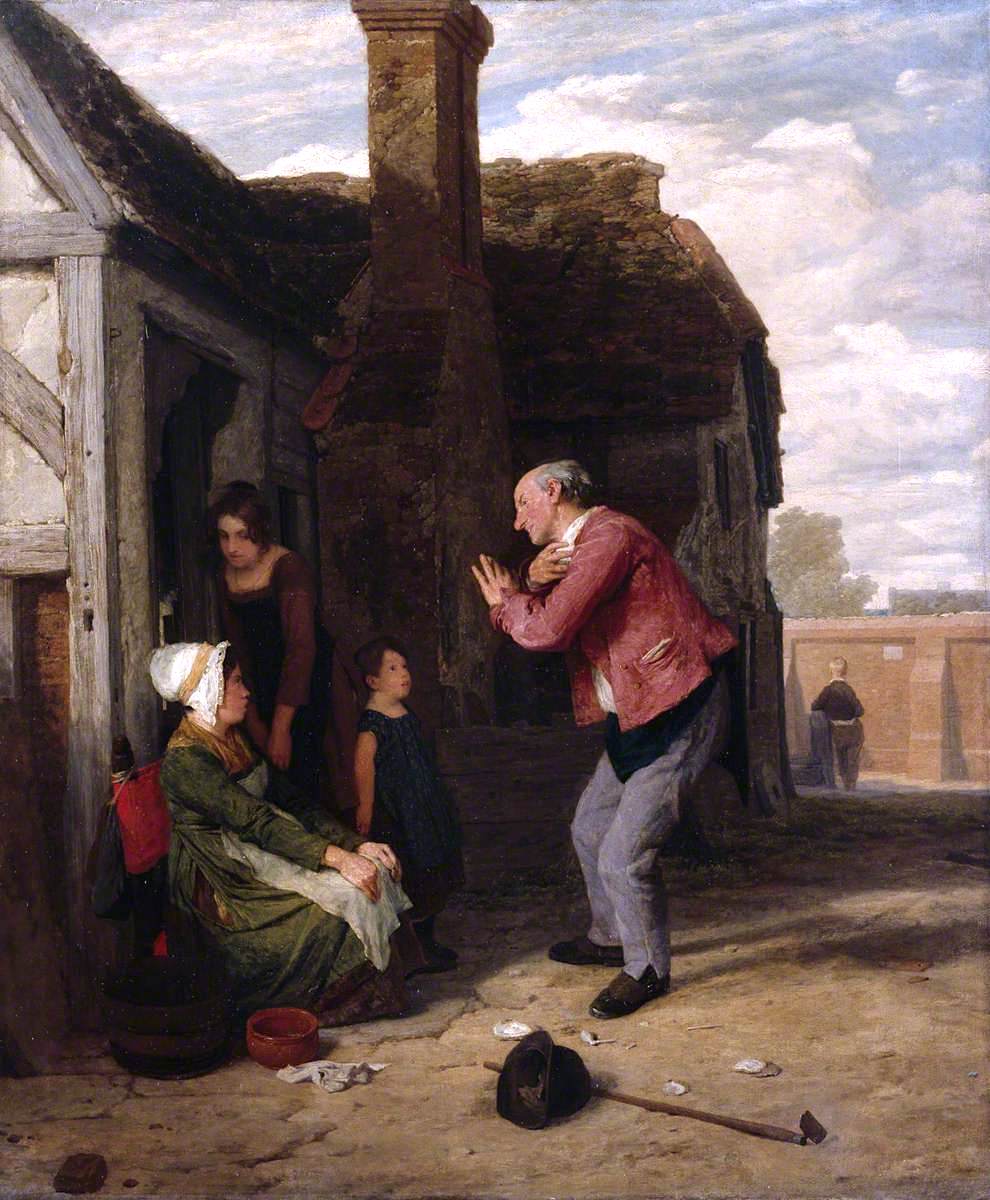 The Village Buffoon, vintage artwork by William Mulready, A3 (16x12") Poster Print