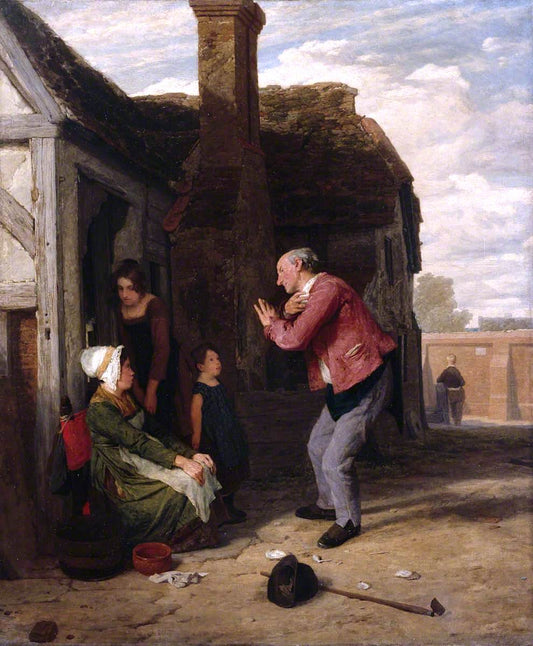 The Village Buffoon, vintage artwork by William Mulready, A3 (16x12") Poster Print