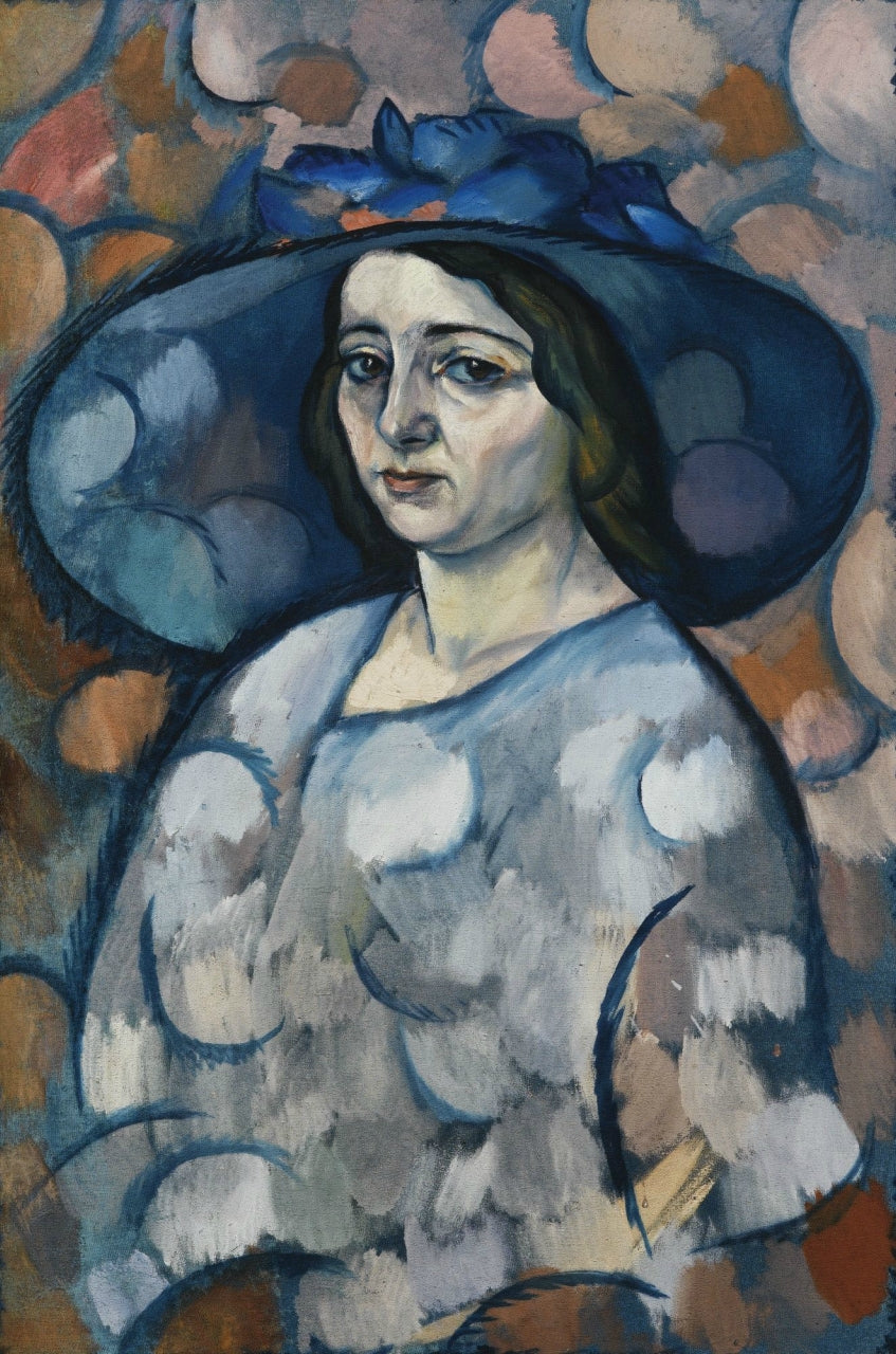 Lady in a Blue Hat by Vladimir Baranoff-Rossine,16x12(A3) Poster