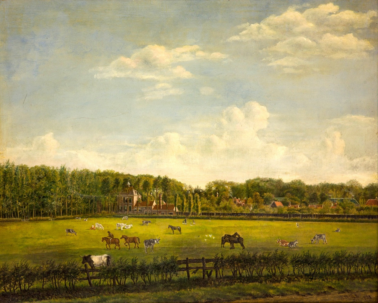 The Outskirts of Haarlem, vintage artwork by Anthony Gabriel Rente Linsen, A3 (16x12") Poster Print