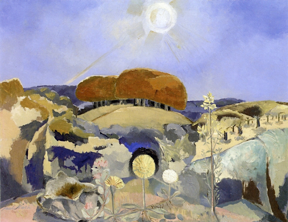 Landscape of the Summer Stolstice, vintage artwork by Paul Nash, 12x8" (A4) Poster
