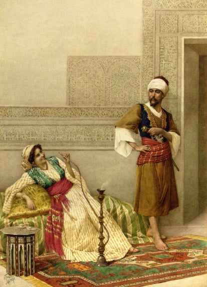 Afternoon Idyll, vintage artwork by Filippo Indoni, 12x8" (A4) Poster