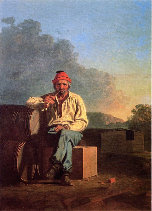 Mississippi Boatman, vintage artwork by George Caleb Bingham, A3 (16x12") Poster Print
