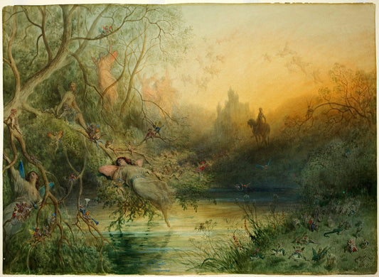 Fairy Land, vintage artwork by Gustave Dore, 12x8" (A4) Poster