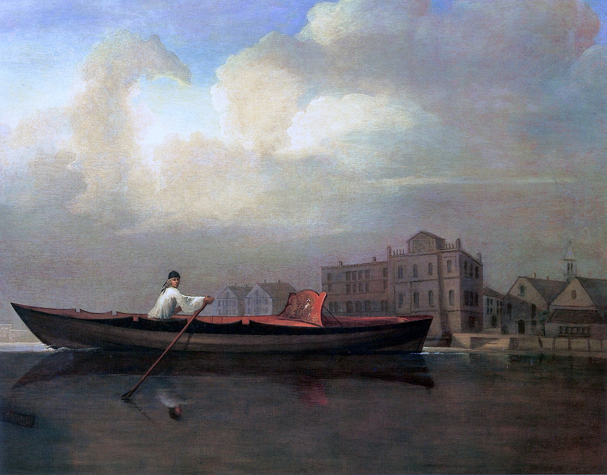 First Winner of Doggett's Coat and Badge Race, 1 August 1715, vintage artwork by Peter Monamy, 12x8" (A4) Poster