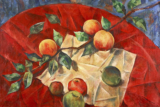 Apple Tree Branch, vintage artwork by Kuzma Petrov-Vodkin, 12x8" (A4) Poster
