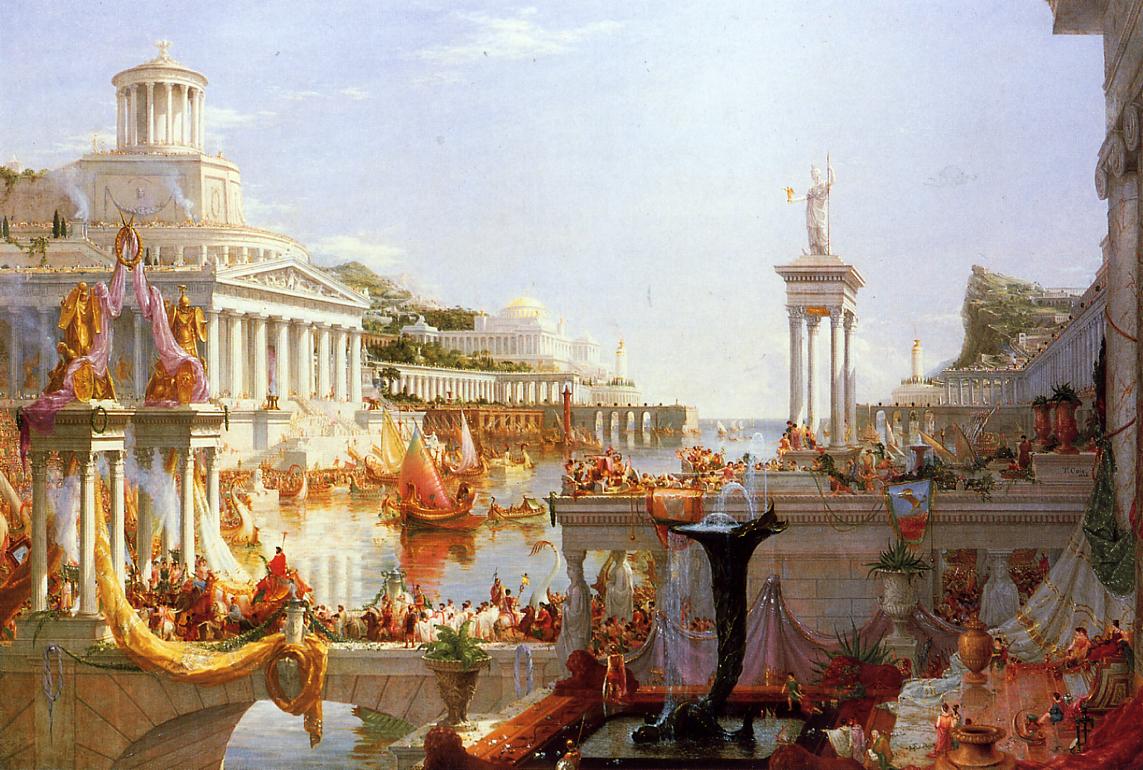 The Course of Empire 3 - Consummation, vintage artwork by Thomas Cole, A3 (16x12") Poster Print