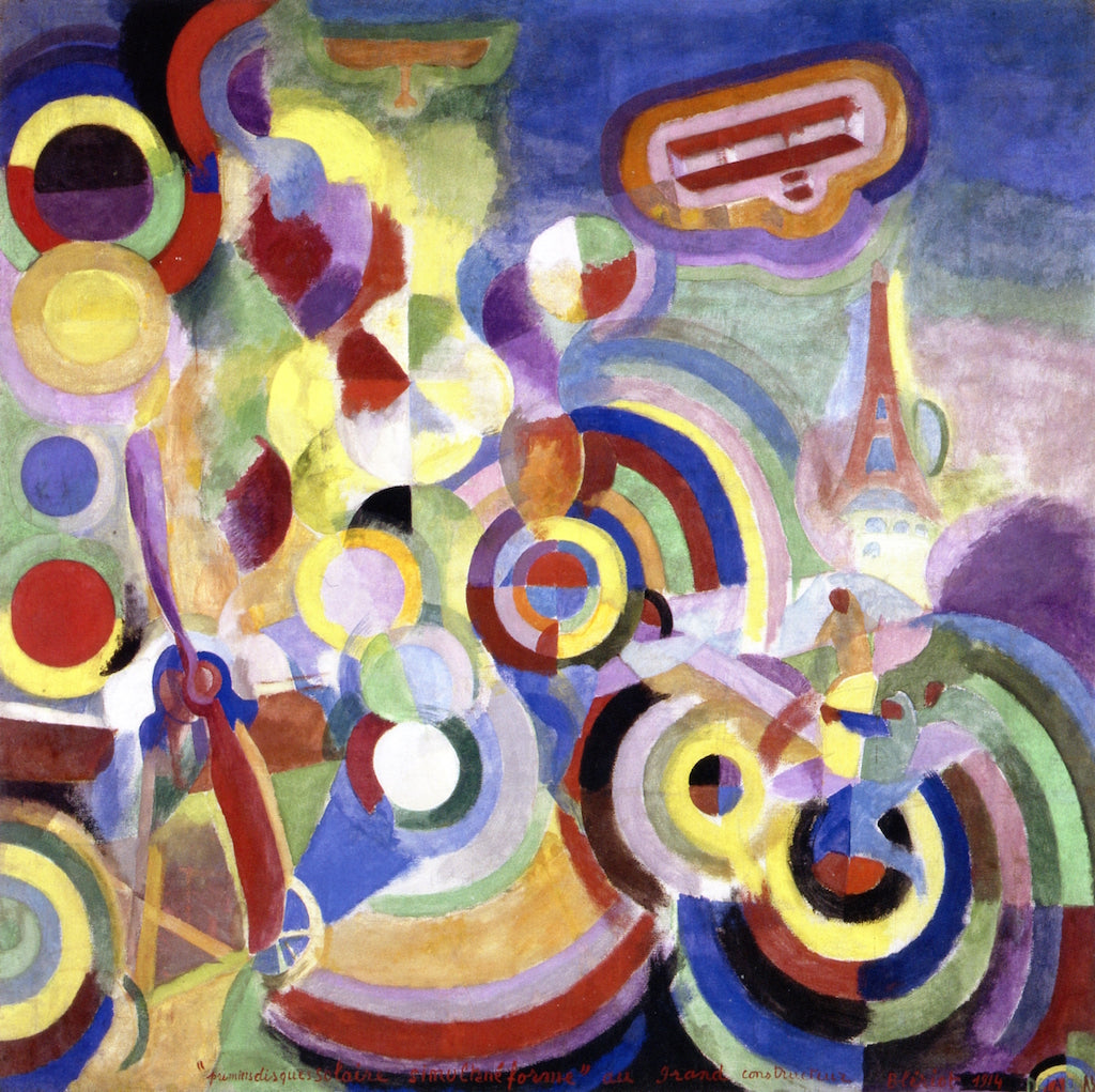 Hommage à Bleriot, vintage artwork by Robert Delaunay, 12x8" (A4) Poster