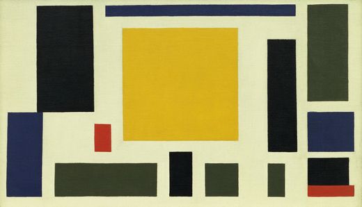 Composition VIII (The Cow), vintage artwork by Theo van Doesburg, 12x8" (A4) Poster