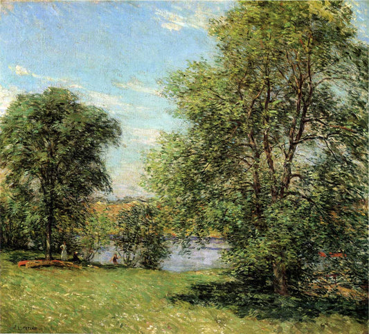 The Boat Landing by Willard Leroy Metcalf,A3(16x12")Poster