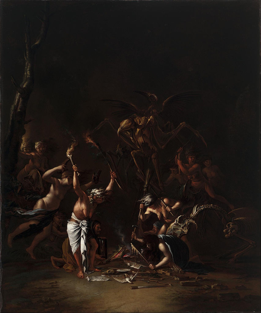The Witches' Sabbath, vintage artwork by Salvator Rosa, 12x8" (A4) Poster