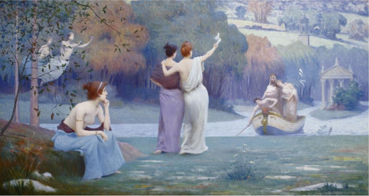 Return to Cythera, vintage artwork by Maurice Chabas, 12x8" (A4) Poster