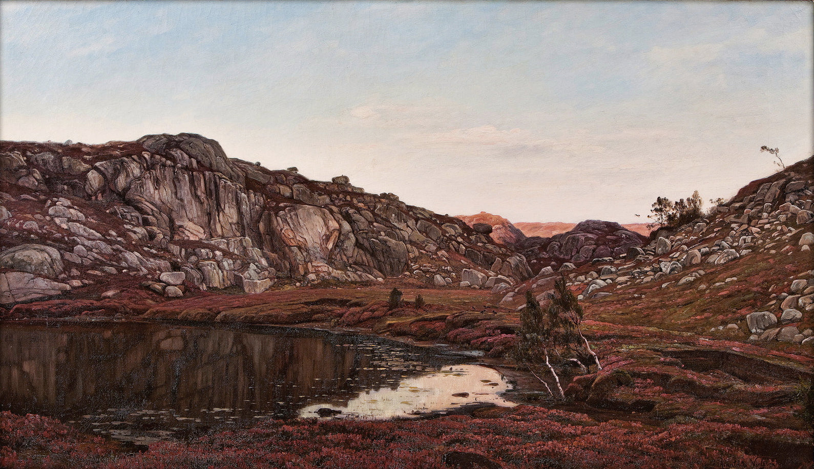 Lonely place, vintage artwork by Amaldus Clarin Nielsen, 12x8" (A4) Poster