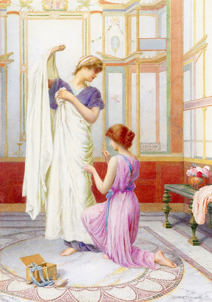 The Torn Robe, vintage artwork by Henry Ryland, 12x8" (A4) Poster