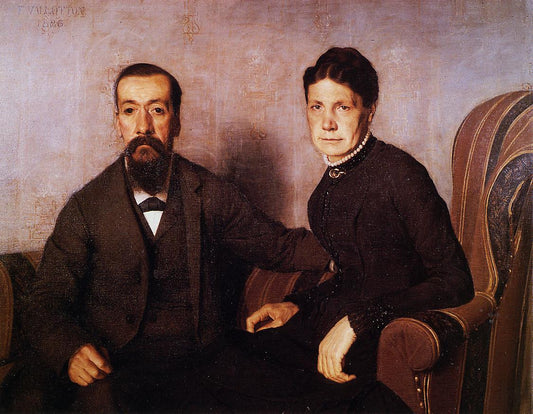 The Artist's Parents, vintage artwork by Felix Vallotton, 12x8" (A4) Poster