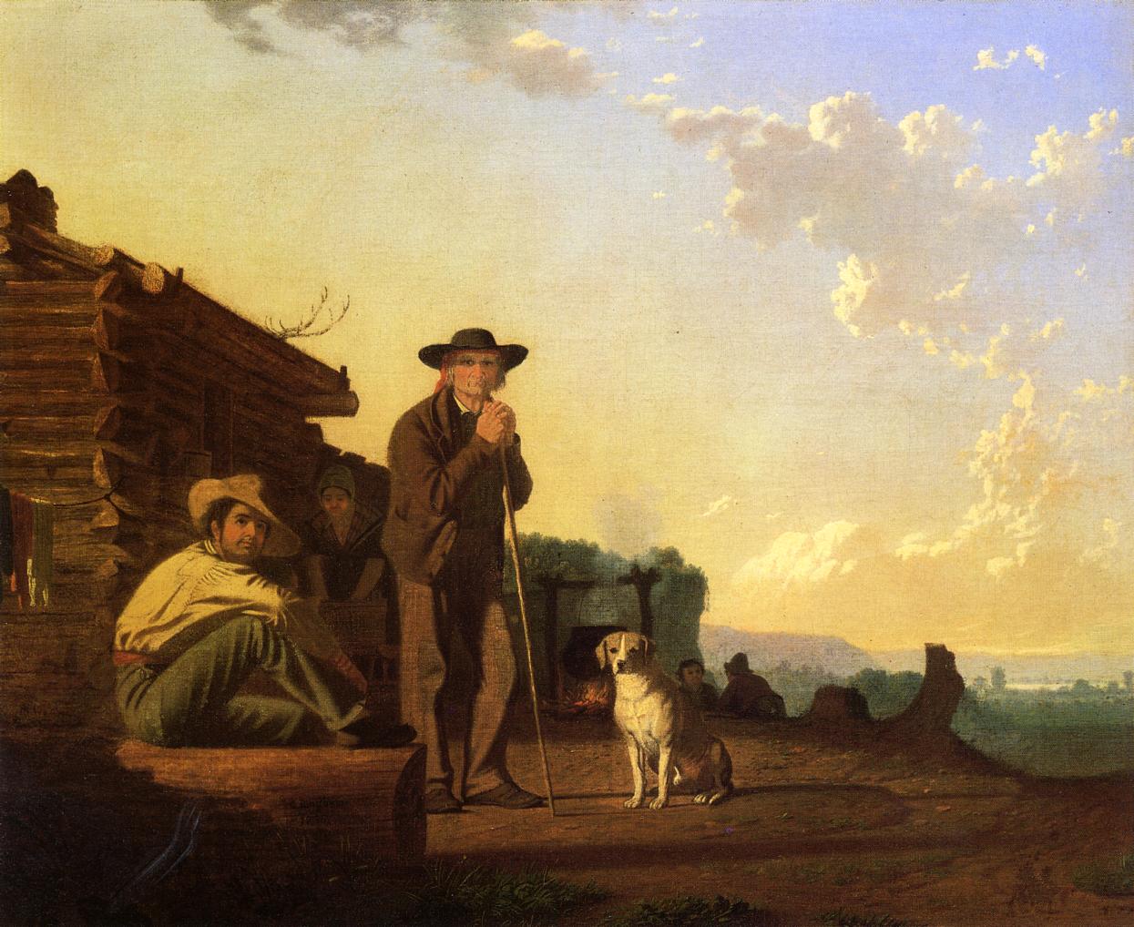 The Squatters, vintage artwork by George Caleb Bingham, A3 (16x12") Poster Print