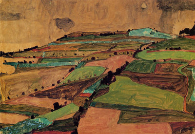 Field Landscape by Egon Schiele,16x12(A3) Poster