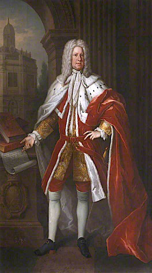 Charles Butler, 1st Earl of Arran, vintage artwork by James Thornhill, 12x8" (A4) Poster