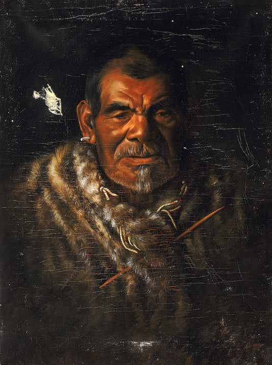 Captain John (Ab-ba-ba-pomo), vintage artwork by Grace Carpenter Hudson, 12x8" (A4) Poster