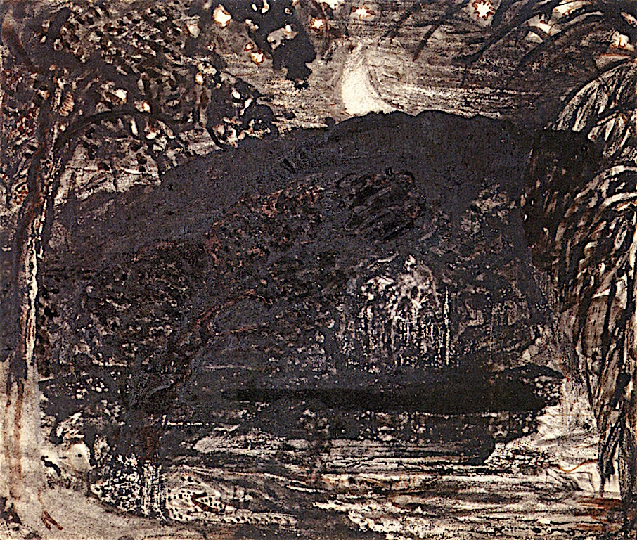 Moonise, vintage artwork by Samuel Palmer, A3 (16x12") Poster Print