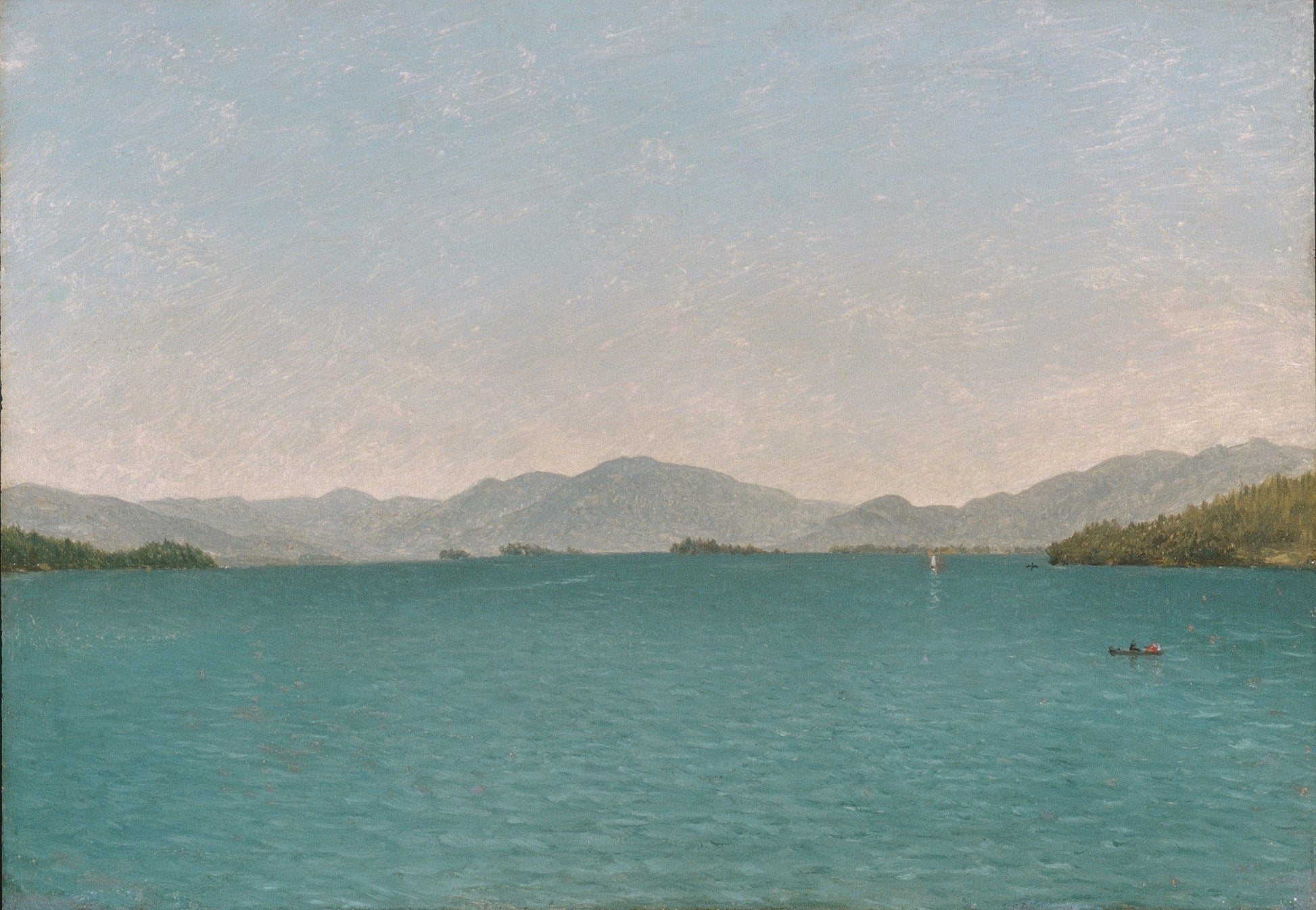 Lake George, Free Study, vintage artwork by John Frederick Kensett, A3 (16x12") Poster Print