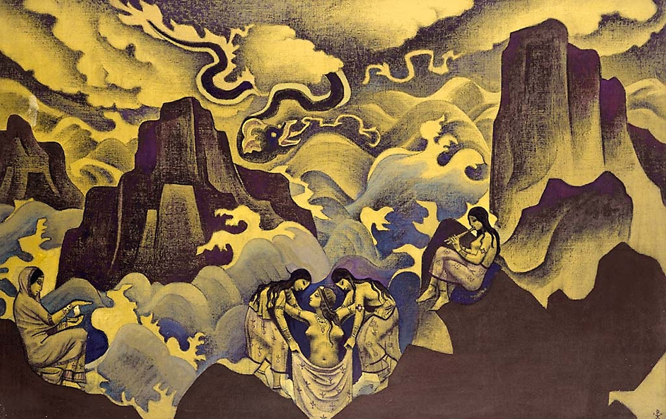 The Dragon by Nicholas Roerich,16x12(A3) Poster
